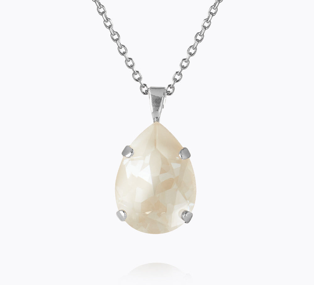 Caroline Svedbom - Mini Drop Necklace Linen Ignite Rhodium