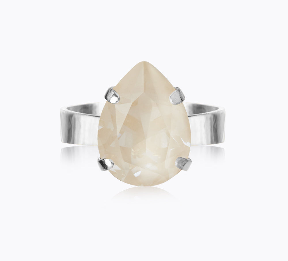 Caroline Svedbom - Mini Drop Ring Linen Ignite Rhodium