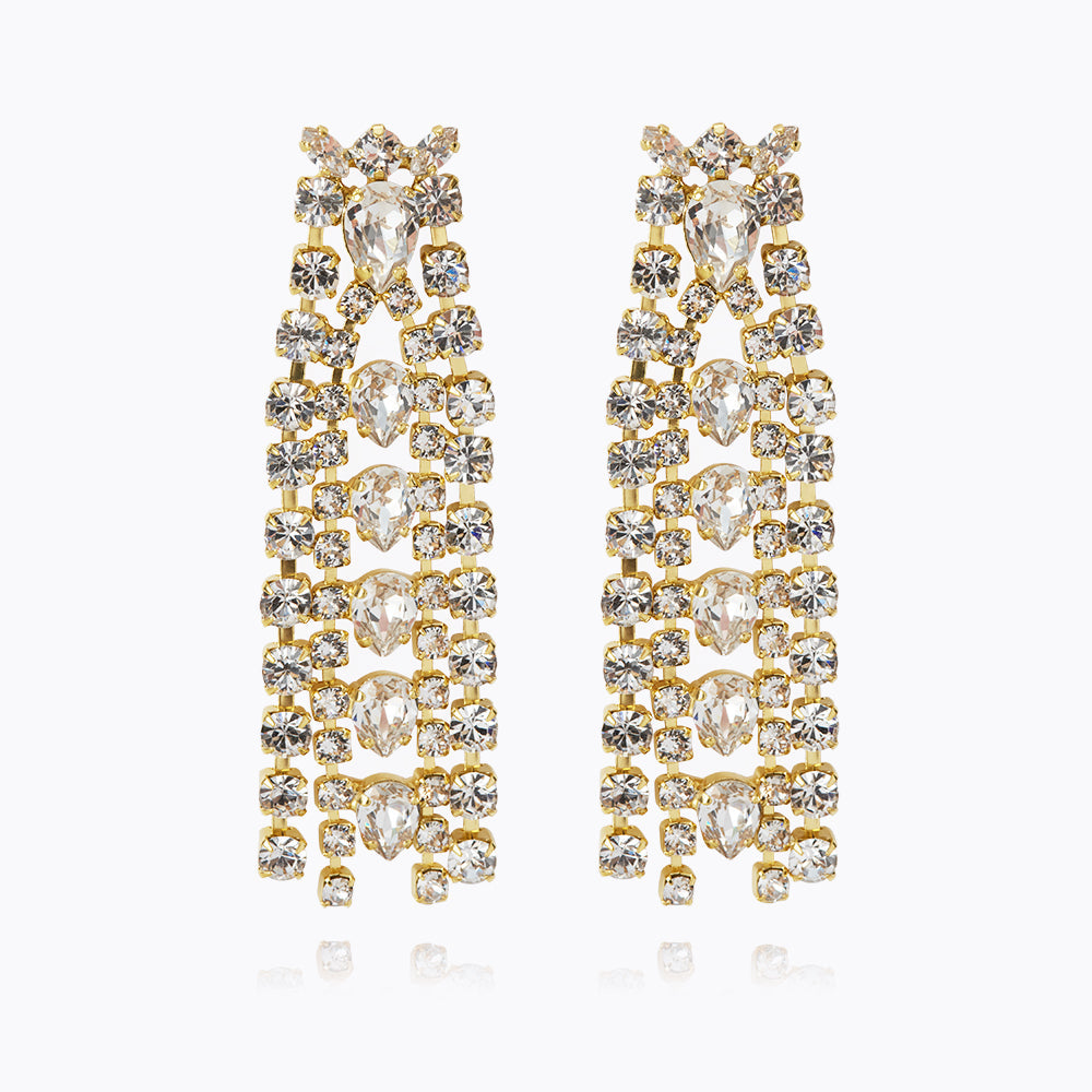 Caroline Svedbom - Mini Penelope Earrings Crystal Gold