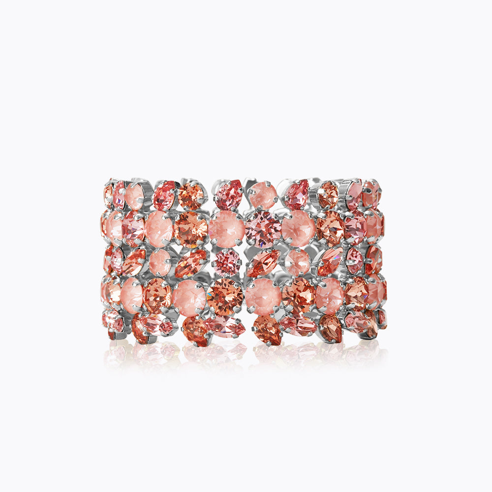 Caroline Svedbom - Multi Cuff Bracelet Flamingo Combo Rhodium