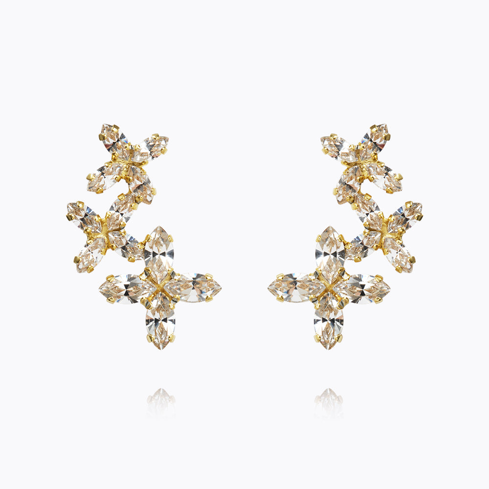 Caroline Svedbom - Multi Star Cuff Earrings Crystal Gold