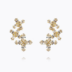 Caroline Svedbom - Multi Star Cuff Earrings Crystal Gold