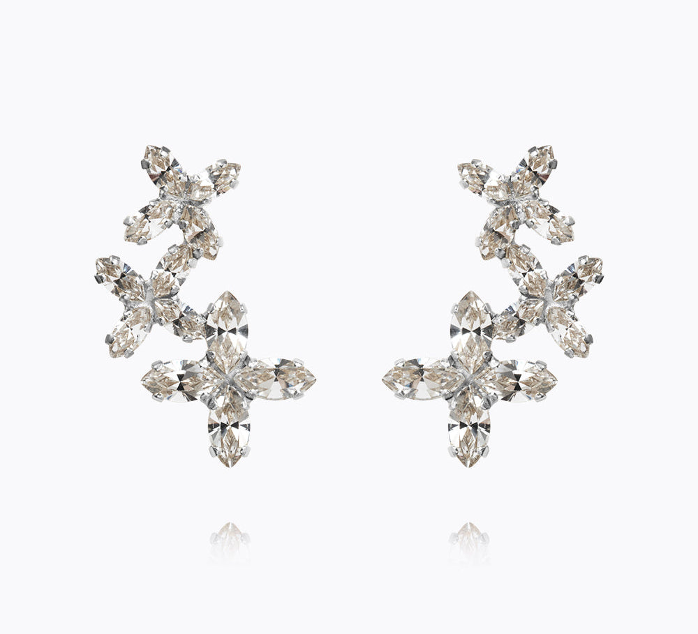 Caroline Svedbom - Multi Star Cuff Earrings Crystal Rhodium
