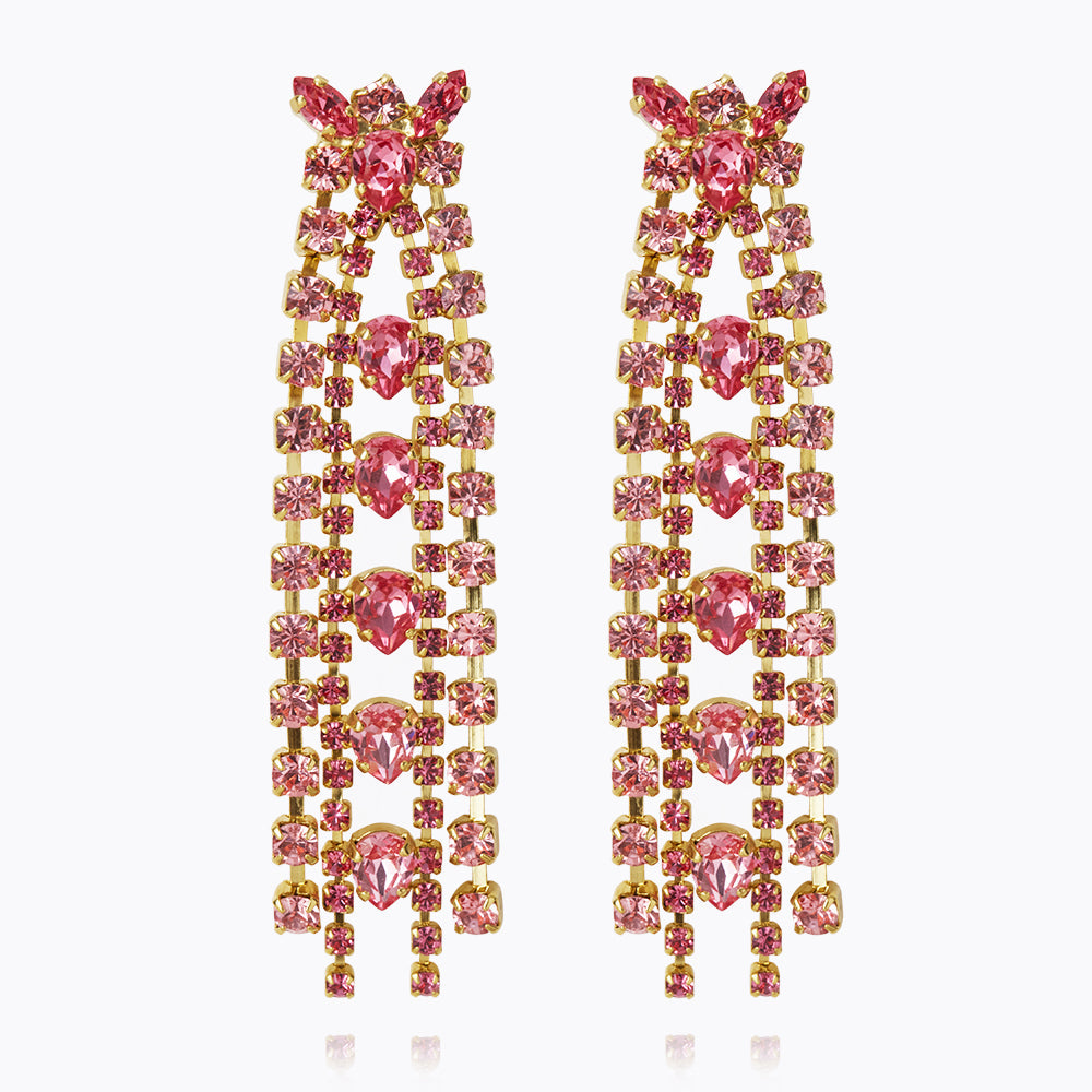 Caroline Svedbom - Petite Penelope Earrings Pink Combo Gold
