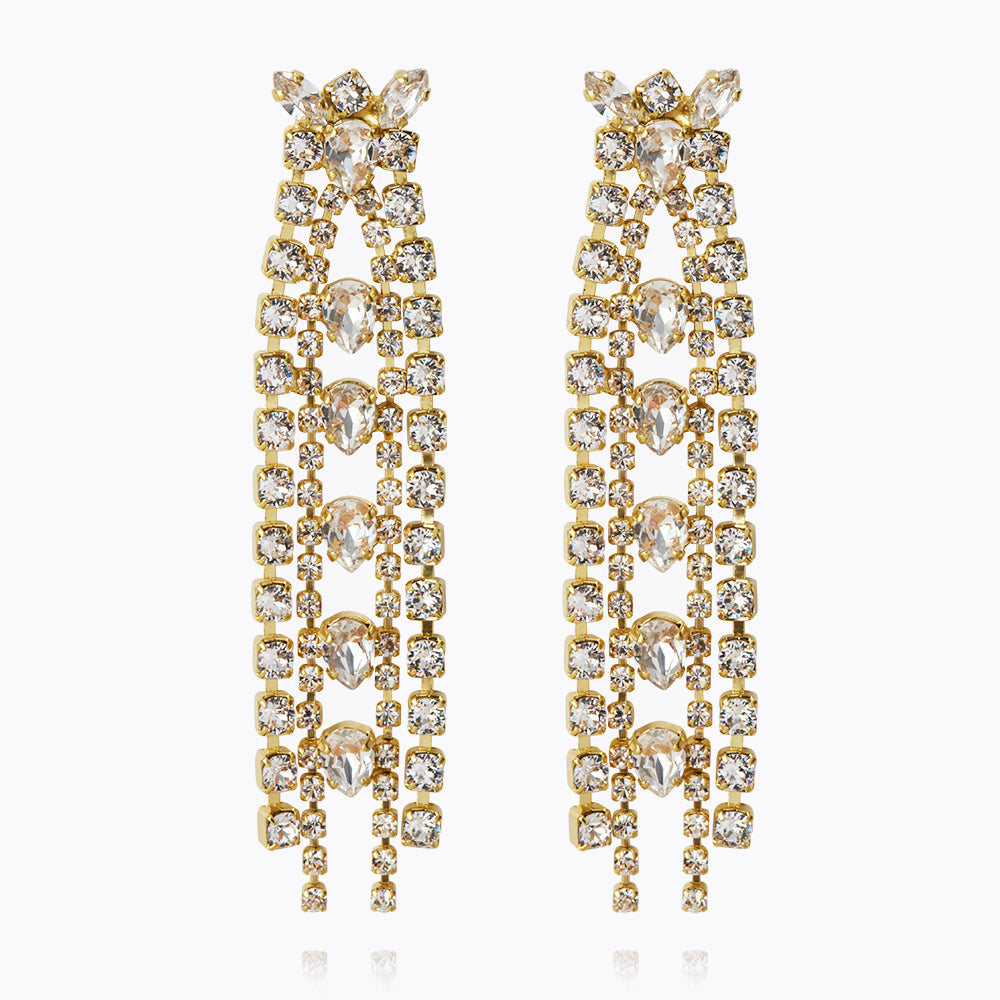 Caroline Svedbom - Petite Penelope Earrings Crystal Gold