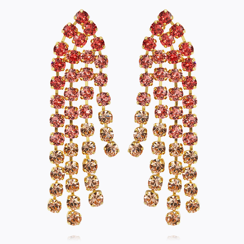 Caroline Svedbom - Rosanna Earrings Peach Combo Gold