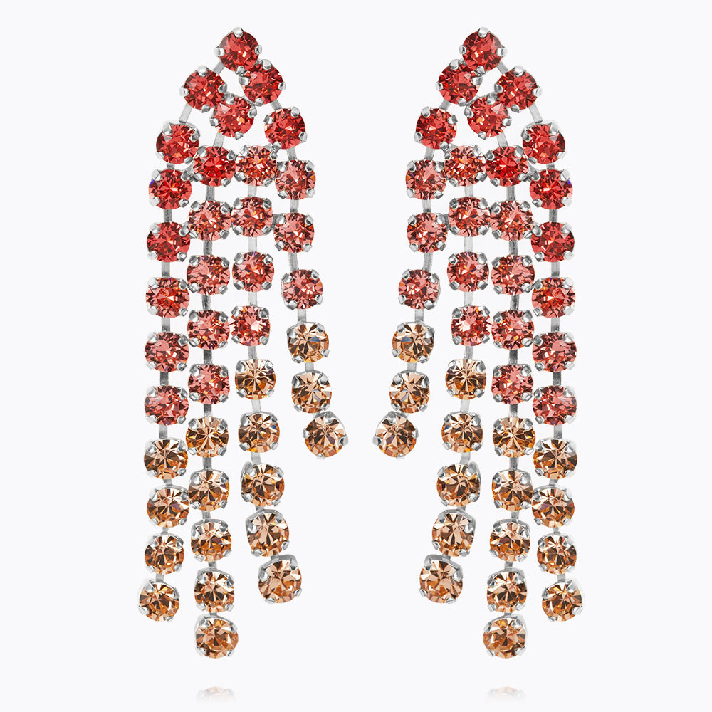 Caroline Svedbom - Rosanna Earrings Peach Combo Rhodium