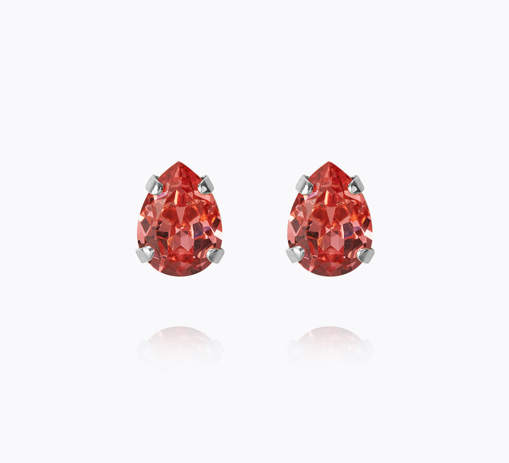 Caroline Svedbom - Superpetite Drop Earrings Rose Peach Rhodium