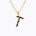 Caroline Svedbom - Mini Letter Black Necklace Letter T Gold