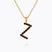 Caroline Svedbom - Mini Letter Black Necklace Letter Z Gold