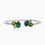 Caroline Svedbom - Alisia Bracelet Green Combo Rhodium