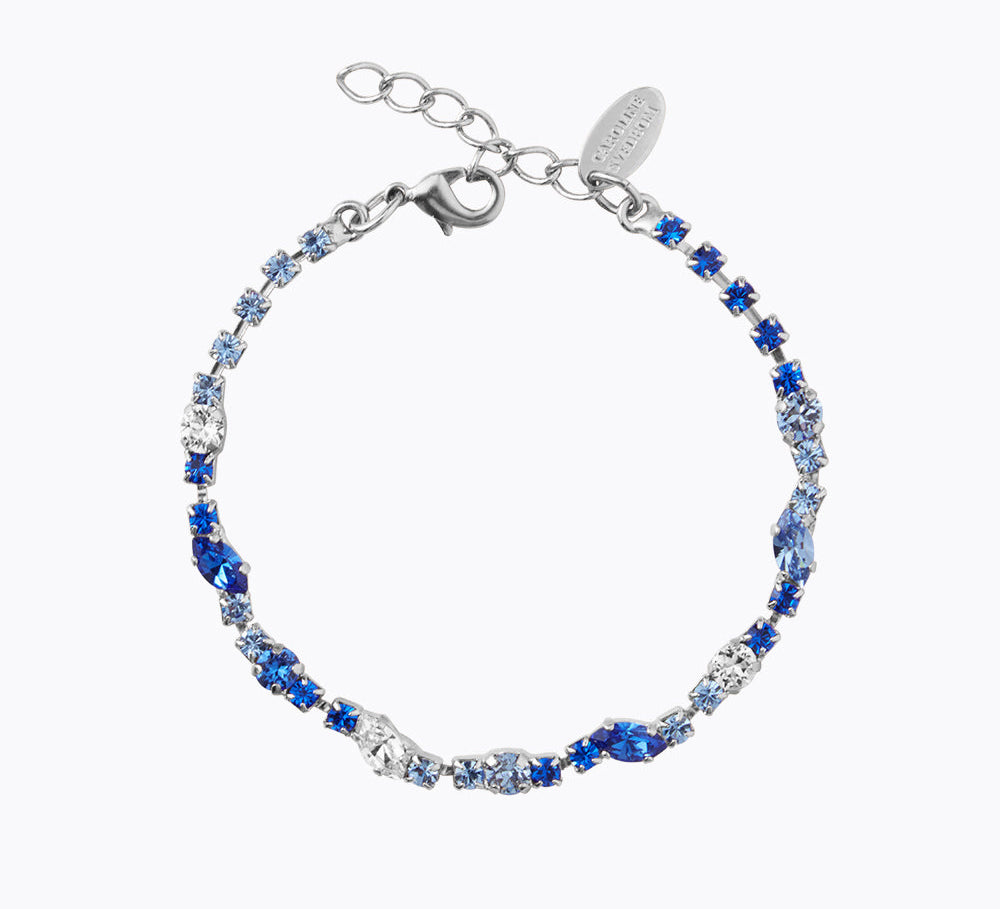 Caroline Svedbom - Antonia Bracelet Blue Combo Rhodium