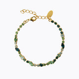 Caroline Svedbom - Antonia Bracelet Green Combo Gold