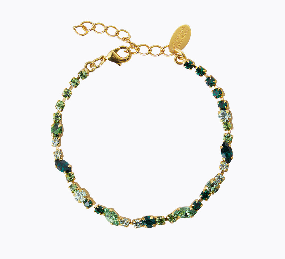 Caroline Svedbom - Antonia Bracelet Green Combo Gold