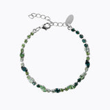 Caroline Svedbom - Antonia Bracelet Green Combo Rhodium