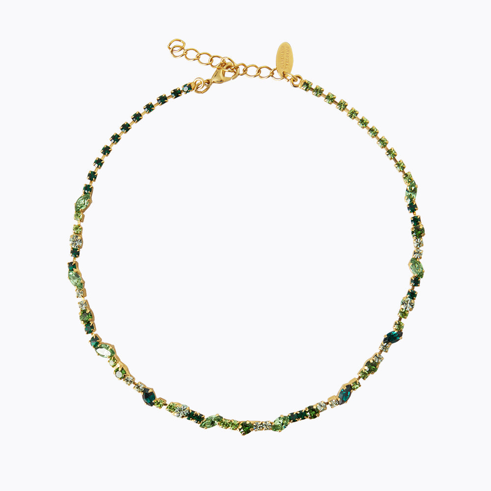 Caroline Svedbom - Antonia Necklace Green Combo Gold