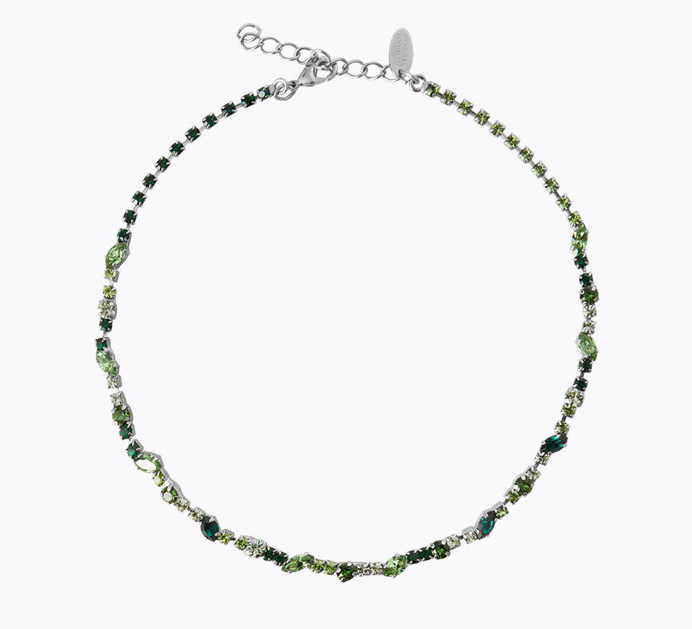 Caroline Svedbom - Antonia Necklace Green Combo Rhodium