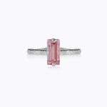 Caroline Svedbom - Baguette Ring Light Rose Rhodium