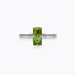 Caroline Svedbom - Baguette Ring Peridot Rhodium