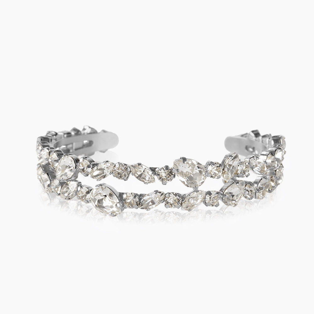 Caroline Svedbom - Gabriella Bangle Crystal Rhodium