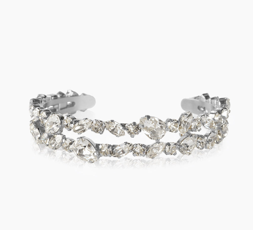 Caroline Svedbom - Gabriella Bangle Crystal Rhodium