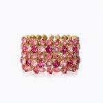 Caroline Svedbom - Multi Cuff Bracelet Fuschia Combo Gold