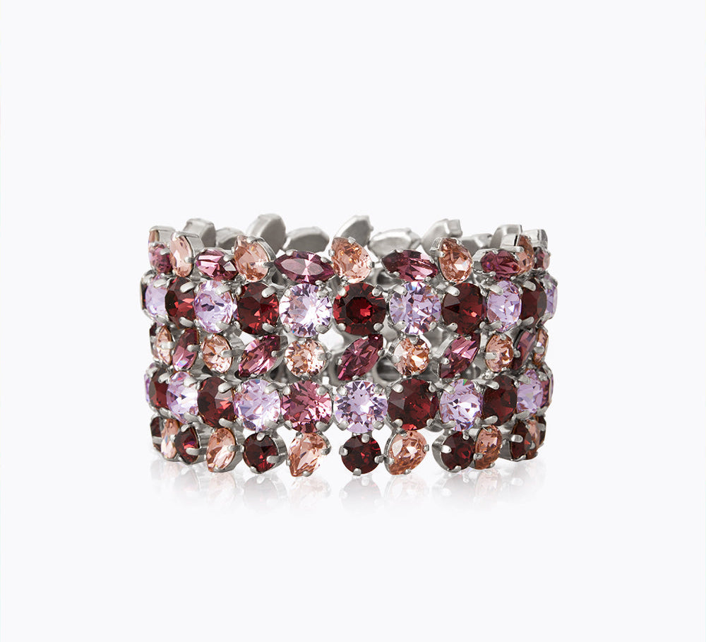 Caroline Svedbom - Multi Cuff Bracelet Violet Combo Rhodium