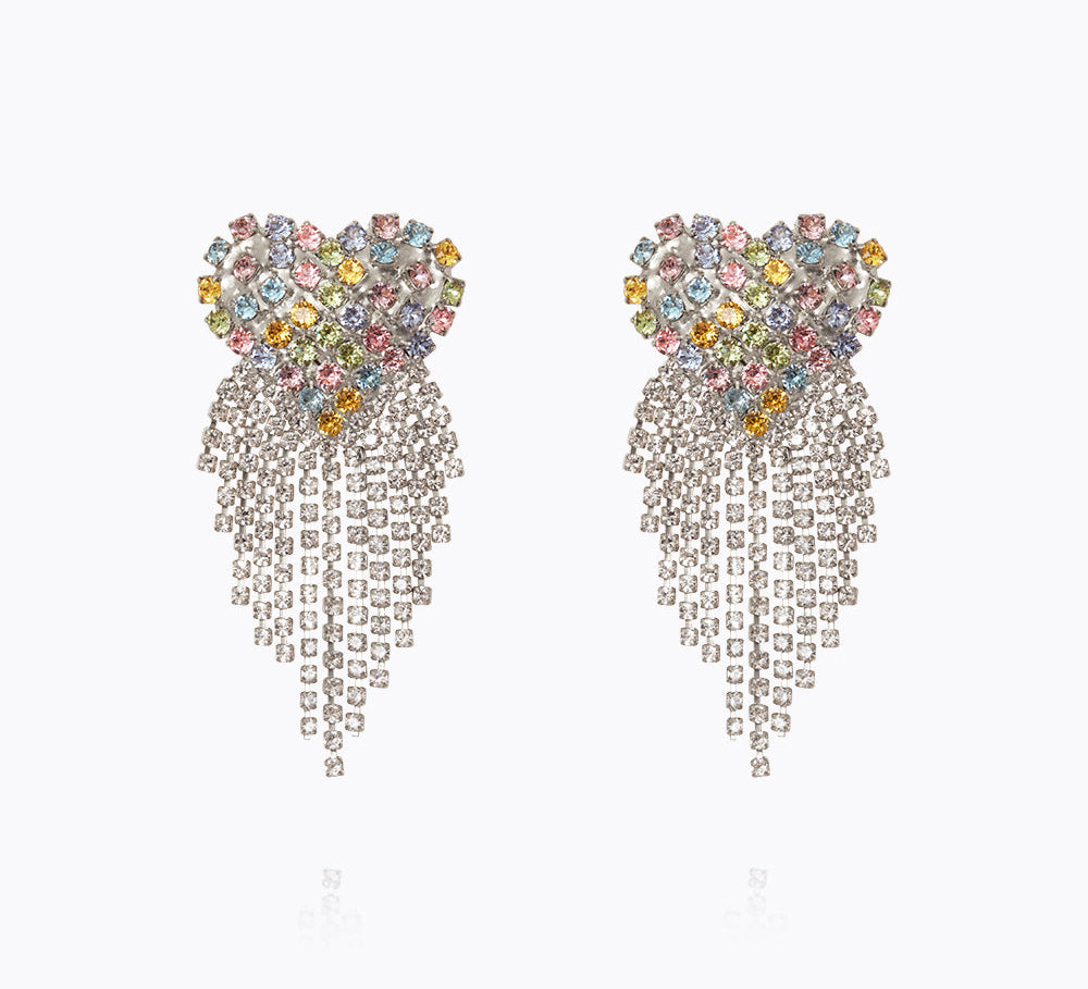 Caroline Svedbom - Mini Cordelia Earrings Pastel Combo Rhodium