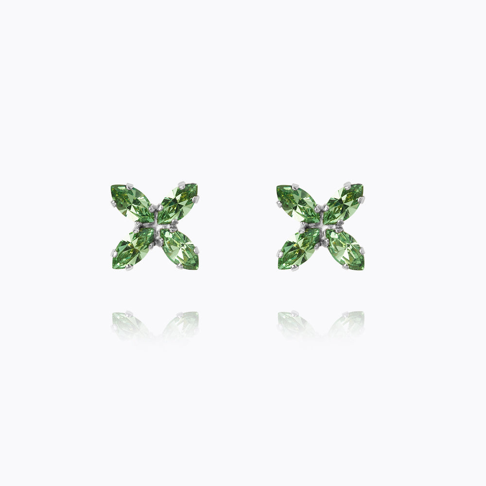 Caroline Svedbom - Crystal Star Earrings Peridot Rhodium