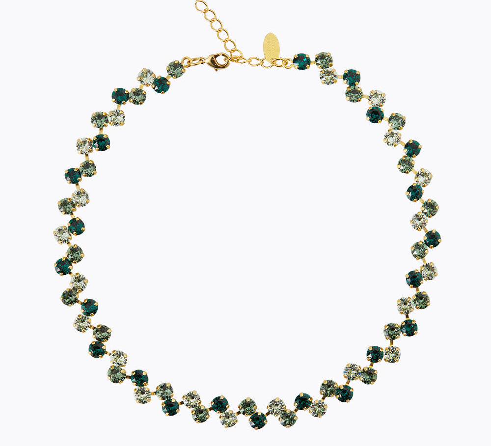 Caroline Svedbom - Fiona Necklace Green Combo Gold