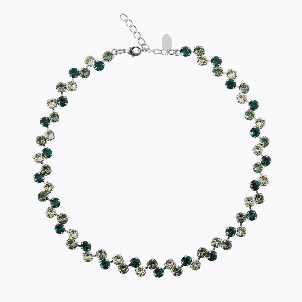 Caroline Svedbom - Fiona Necklace Green Combo Rhodium