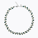 Caroline Svedbom - Fiona Necklace Green Combo Rhodium