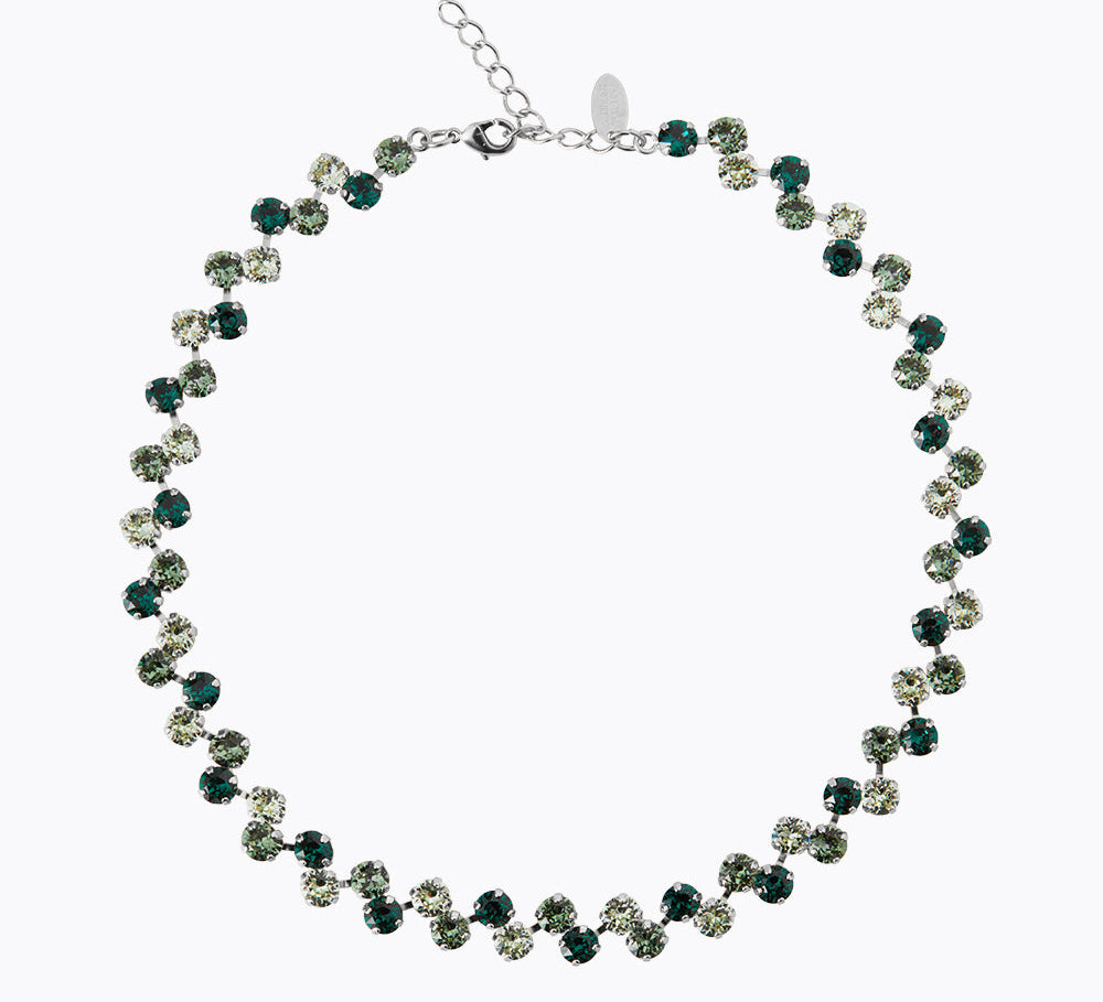 Caroline Svedbom - Fiona Necklace Green Combo Rhodium