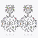 Caroline Svedbom - Gardenia Earrings Rainbow Combo Rhodium