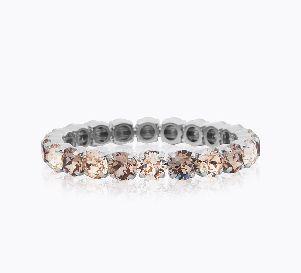 Caroline Svedbom - Gia Stud Bracelet Greige Silk Combo Rhodium