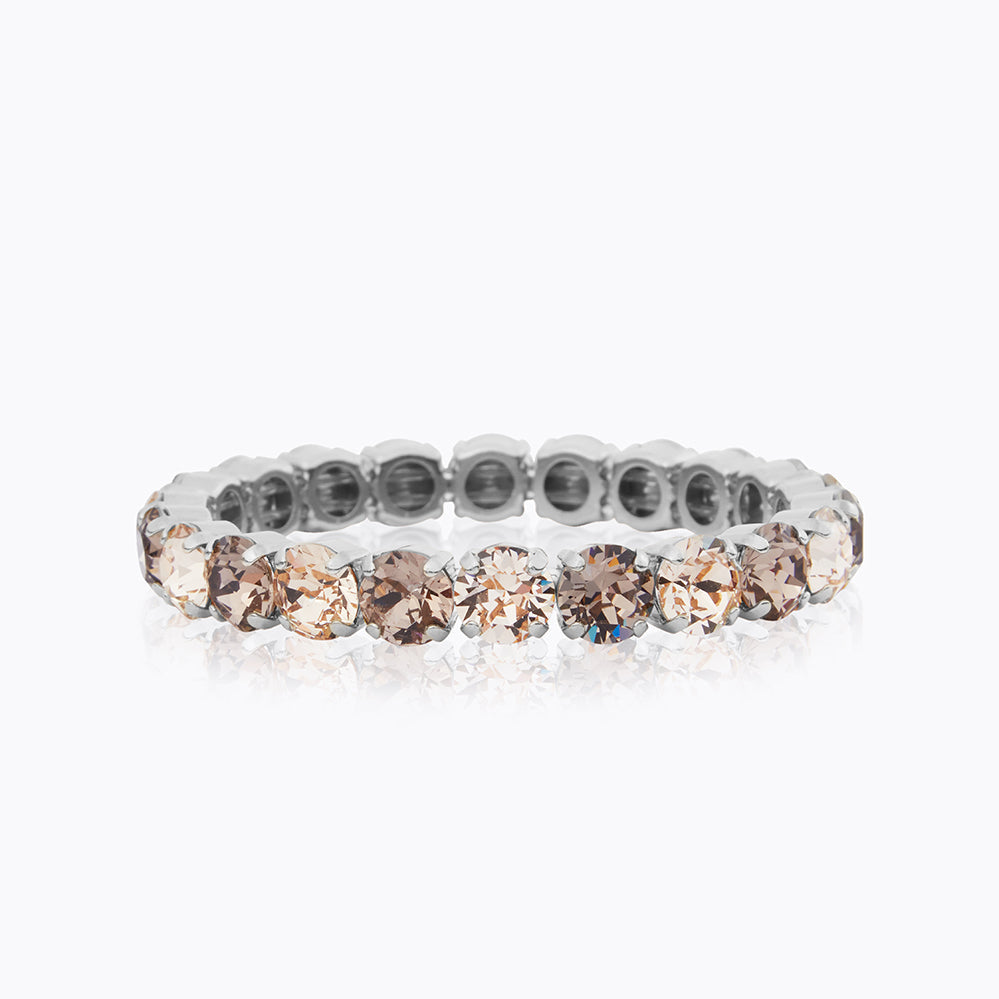 Caroline Svedbom - Gia Stud Bracelet Greige Silk Combo Rhodium