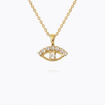 Caroline Svedbom - Petite Greek Eye Necklace Crystal Gold