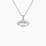 Caroline Svedbom - Petite Greek Eye Necklace Crystal Rhodium