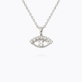 Caroline Svedbom - Petite Greek Eye Necklace Crystal Rhodium