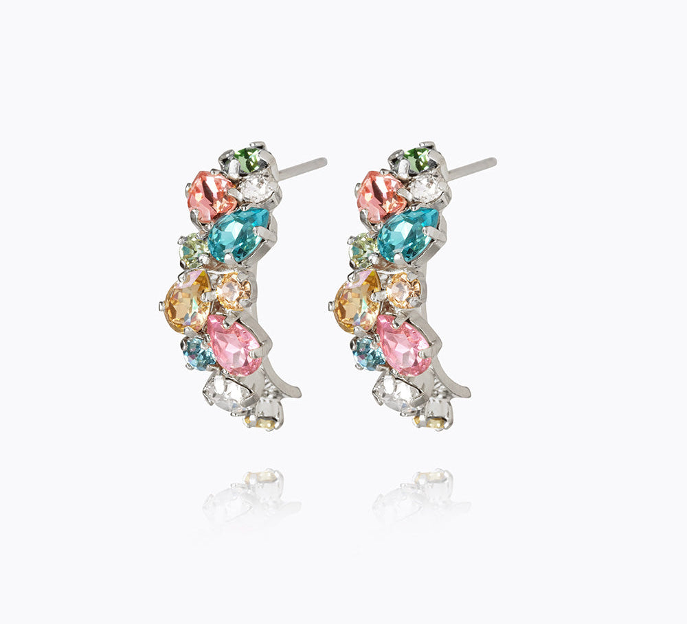 Caroline Svedbom - Gabriella Earrings Rainbow Combo Rhodium