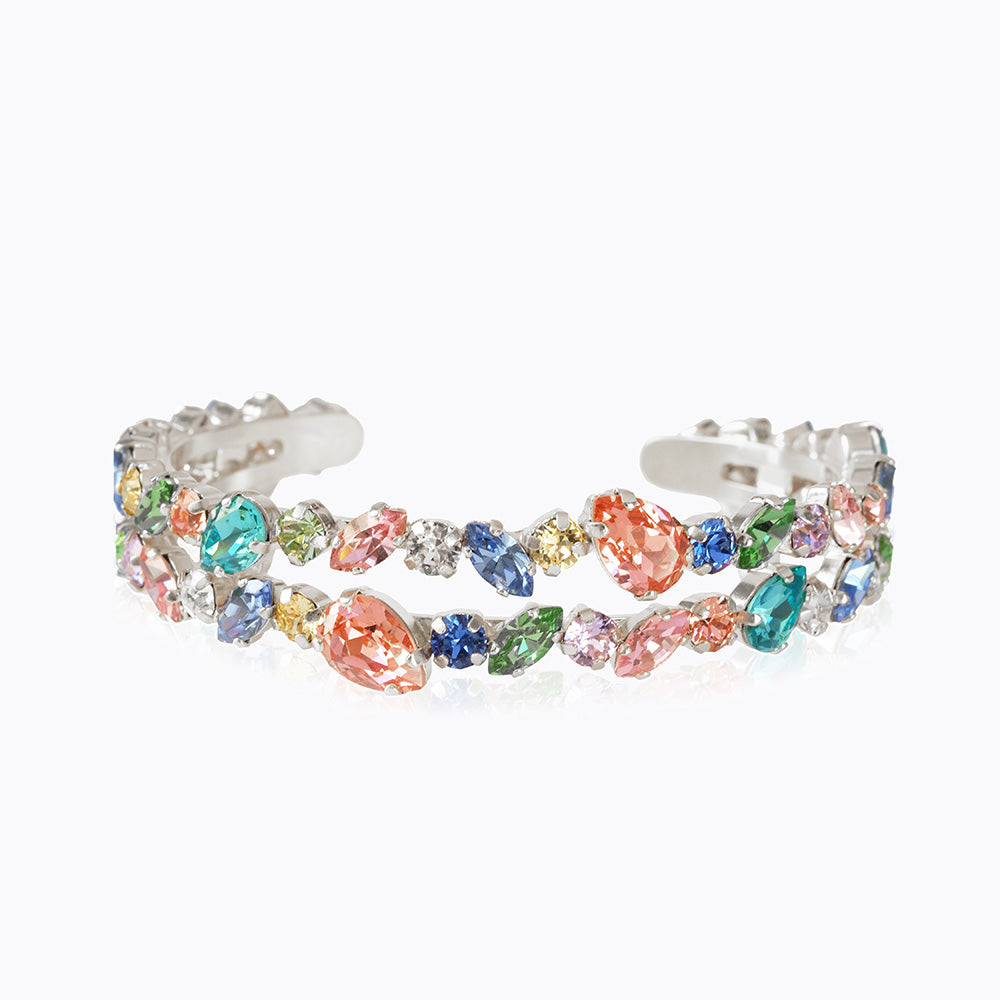 Caroline Svedbom - Gabriella Bangle Rainbow Combo Rhodium