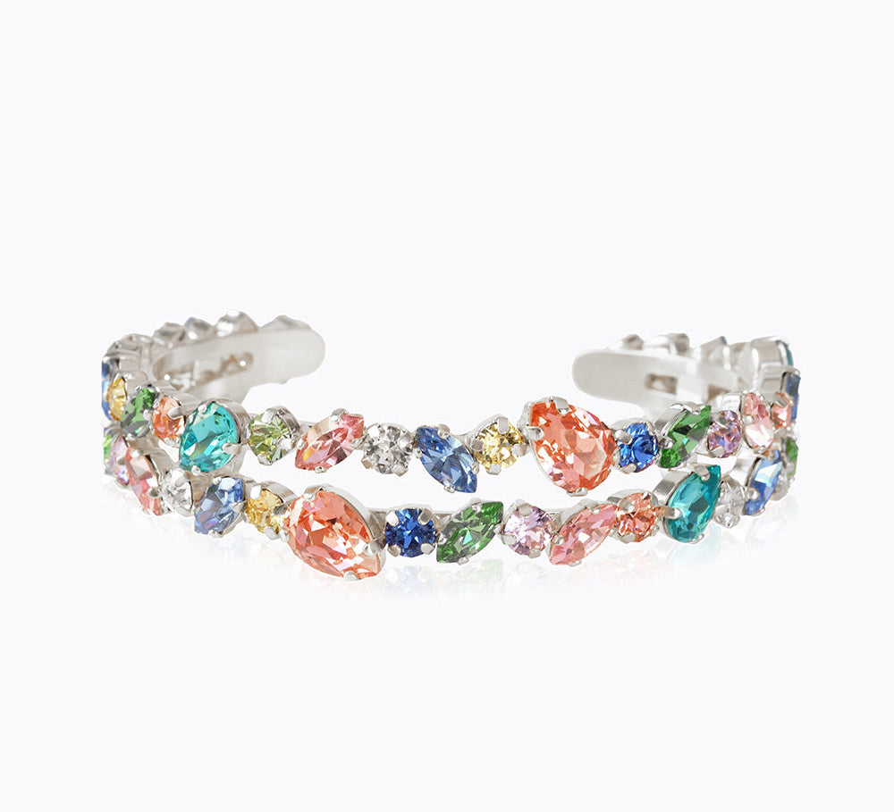 Caroline Svedbom - Gabriella Bangle Rainbow Combo Rhodium