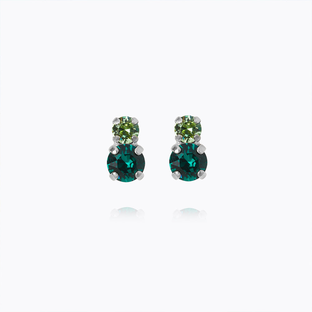 Caroline Svedbom - Leah Earrings Green Combo Rhodium