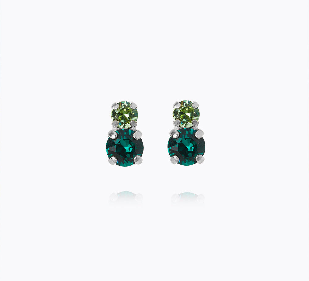 Caroline Svedbom - Leah Earrings Green Combo Rhodium