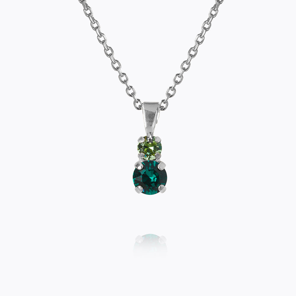 Caroline Svedbom - Leah Necklace Green Combo Rhodium