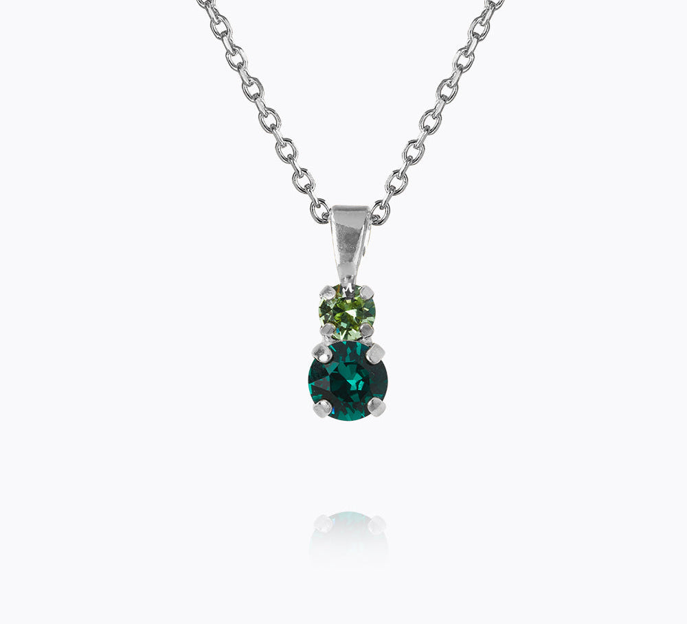 Caroline Svedbom - Leah Necklace Green Combo Rhodium