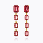Caroline Svedbom - Lydia Long Earring Mulberry Red Gold