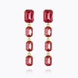 Caroline Svedbom - Lydia Long Earring Mulberry Red Gold