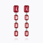 Caroline Svedbom - Lydia Long Earring Mulberry Red Rhodium