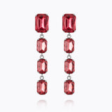 Caroline Svedbom - Lydia Long Earring Mulberry Red Rhodium